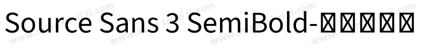 Source Sans 3 SemiBold字体转换